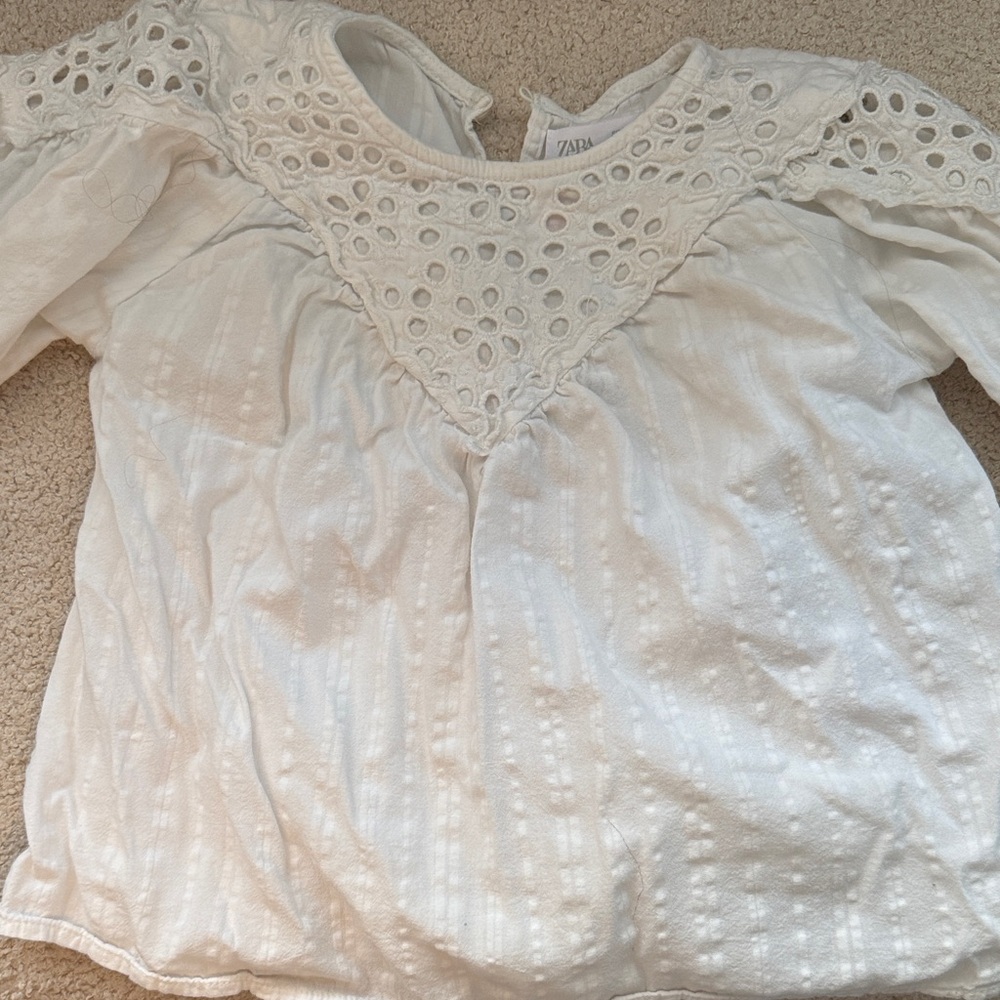 Zara Girl Eyelet Blouse